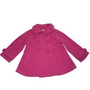 Copper Key Girls Pea Coat Double Breasted Long Sleeve Outdoor Pink Size 4/5 G002